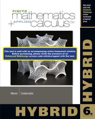 Beispielbild fr Finite Math and Applied Calculus, Hybrid zum Verkauf von Books From California