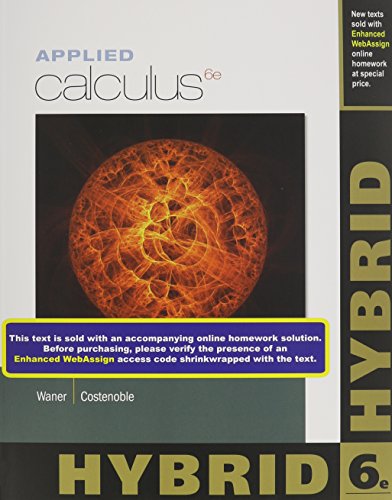 Imagen de archivo de Applied Calculus, Hybrid a la venta por ThriftBooks-Dallas