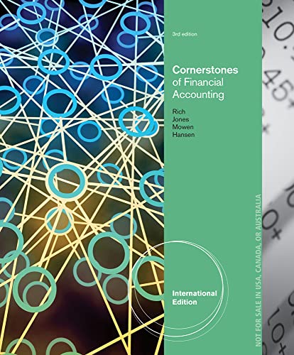 9781285060682: Cornerstones of Financial Accounting, International Edition (with 10K Report)