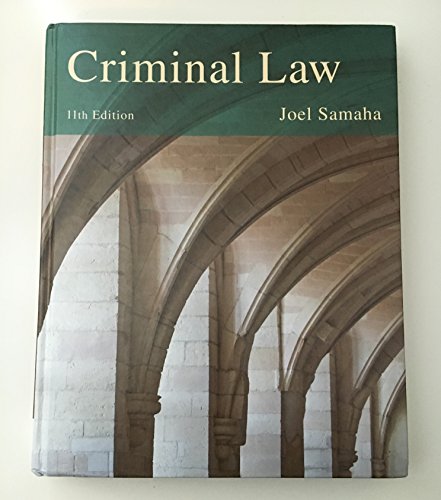 Beispielbild fr Criminal Law zum Verkauf von Better World Books