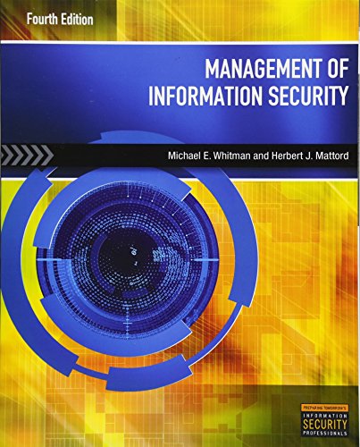 Imagen de archivo de Management of Information Security a la venta por BookHolders