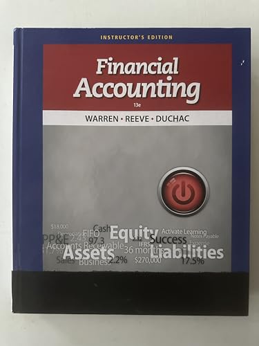 Stock image for Financial Accounting: Thirteenth Edition for sale by ABOXABOOKS