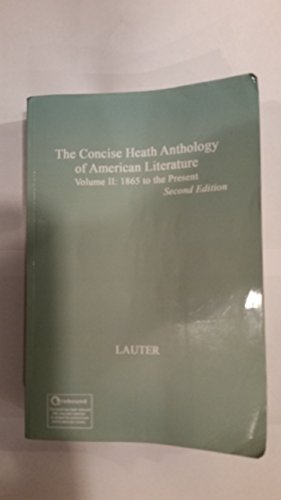 9781285080000: The Concise Heath Anthology of American Literature: 1865 to the Present (2)