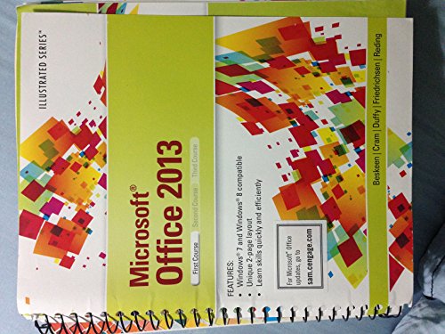 Stock image for MicrosoftOffice 2013 : Illustrated Introductory, First Coursem Spiral Bound Version for sale by Better World Books