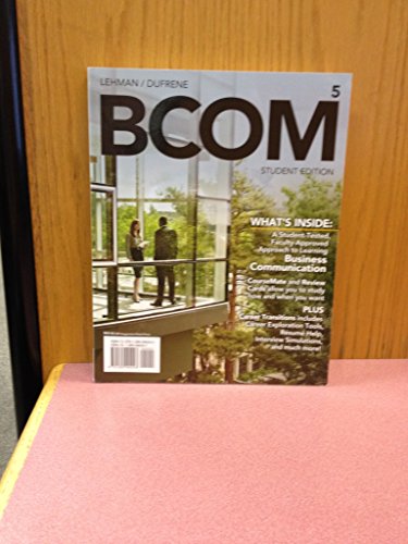 Beispielbild fr BCOM 5 (with CourseMate Printed Access Card) (New, Engaging Titles from 4LTR Press) zum Verkauf von SecondSale