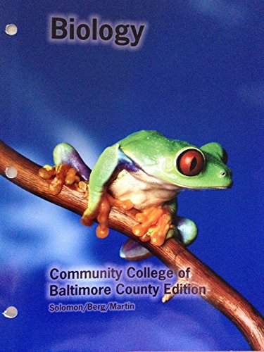Stock image for Biology (Community College of Baltimore County Edition) Solomon/Berg/Martin for sale by Irish Booksellers