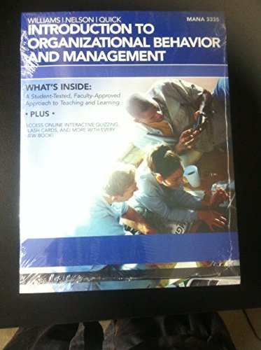 Imagen de archivo de Introduction to Organizational Behavior and Management - UH 2012 w/ Access Key (MANA 3335 from 2012) a la venta por HPB-Red