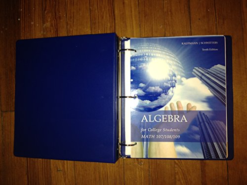 9781285108094: Algebra for College Students