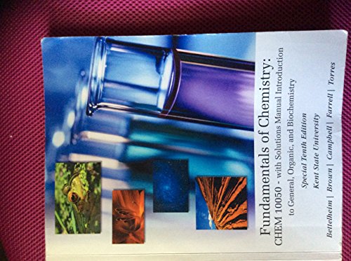 Beispielbild fr Fundamentals of Chemistry CHEM 10050 - with Solutions Manual Introduction to General, Organic and Biochemistry zum Verkauf von ThriftBooks-Dallas