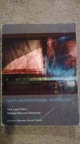 Imagen de archivo de South-Western Federal Taxation 2013 (William Paterson University) a la venta por SecondSale