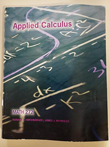 Beispielbild fr Applied Calculus Math 272 zum Verkauf von Bulrushed Books