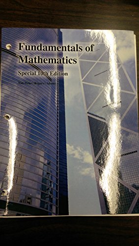 Stock image for Fundamentals of Mathematics, Special 10th Edition for sale by HPB-Red