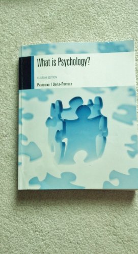 Imagen de archivo de What Is Psychology (custom edition) a la venta por The Book Cellar, LLC