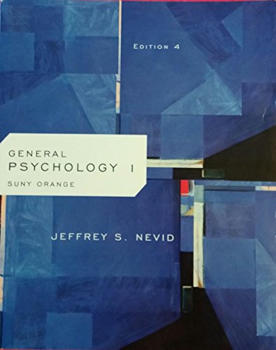 General Psychology I (9781285133393) by Jeffrey S. Nevid