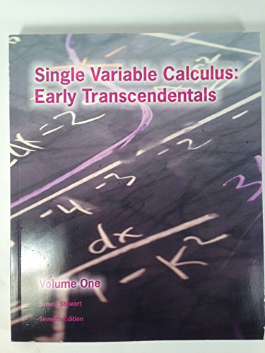 Beispielbild für Single Variable Calculus: Early Transcendentals, Volume One, 7th Edition zum Verkauf von Discover Books