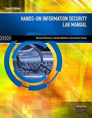 Beispielbild fr Hands-On Information Security Lab Manual zum Verkauf von HPB-Red