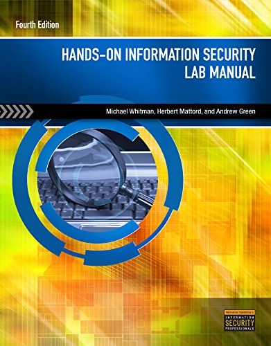 Imagen de archivo de Hands-On Information Security Lab Manual a la venta por HPB-Red