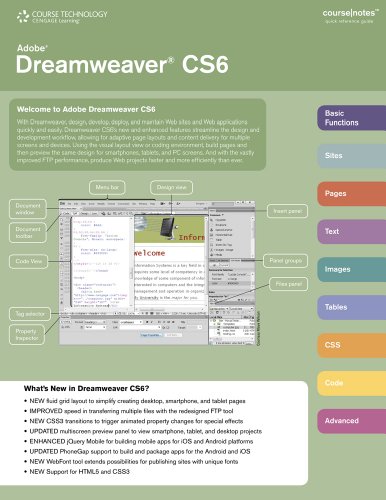 Adobe Dreamweaver CS6 CourseNotes (9781285172378) by Course Technology