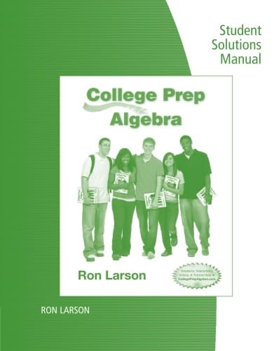 Stock image for Student Solutions Manual for Larsons College Prep Algebra for sale by Solr Books