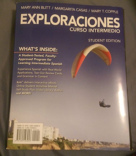 9781285193953: Exploraciones curso intermedio (with iLrn Printed Access Card and Student Activities Manual)