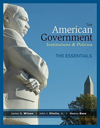 9781285195124: American Government: Institutions & Policies, The Essentials