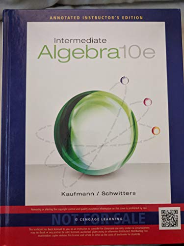 Imagen de archivo de Intermediate Algebra a la venta por Books Unplugged