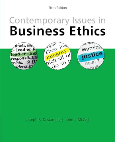 Beispielbild fr Contemporary Issues in Business Ethics zum Verkauf von Goodwill of Colorado