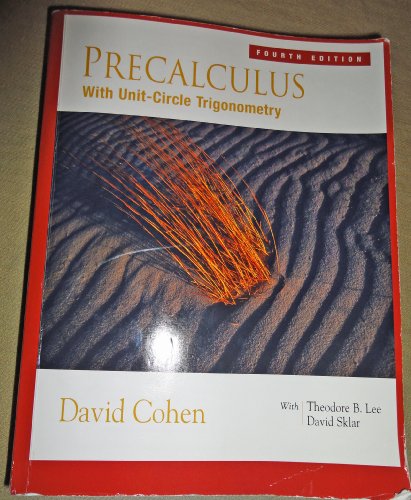 Precalculus w/ Unit Circle Trigonometry and Skillbuilder CD (9781285214924) by David Cohen