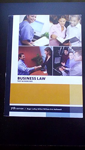 Beispielbild fr Business Law Text & Exercises Cengage Learning Custom Edition (Business) zum Verkauf von SecondSale