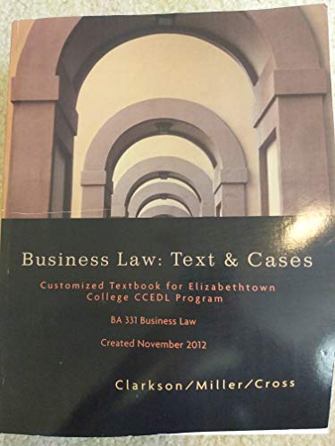 Stock image for Business Law: Text & Cases for sale by Discover Books