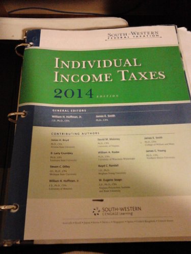 Beispielbild fr South-Western Federal Taxation 2014: Individual Income Taxes, Professional Edition (with H&R Block @ Home CD-ROM) zum Verkauf von Phatpocket Limited