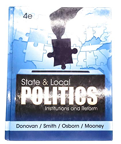 Imagen de archivo de State and Local Politics: Institutions and Reform a la venta por Book Deals