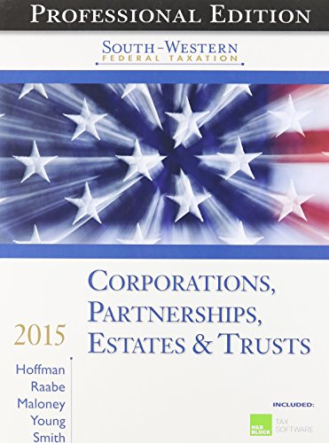 9781285442563: South-Western Federal Taxation 2015: Corporations, Partnerships, Estates and Trusts, Professional Edition (with H&r Block at Home CD-ROM)