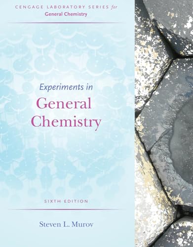 Stock image for Experiments in General Chemistry for sale by Majestic Books