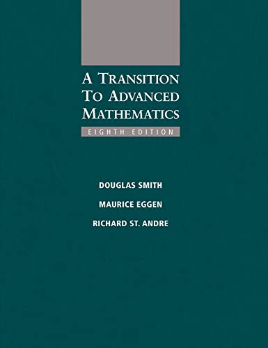 Beispielbild fr A Transition to Advanced Mathematics zum Verkauf von BooksRun