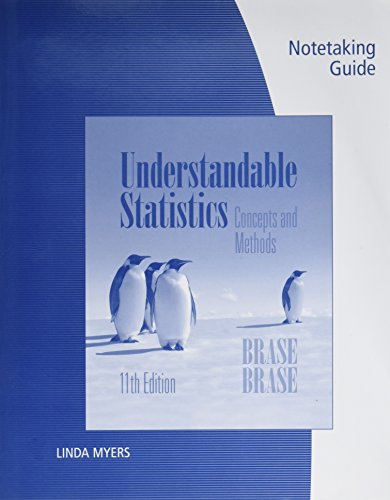 Stock image for Notetaking Guide for Brase/Brase's Understandable Statistics, 11th for sale by Better World Books