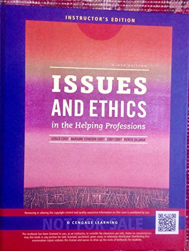 Stock image for Issues and Ethics in the Helping Professions (Book Only) (Instructors Edition) for sale by BookHolders