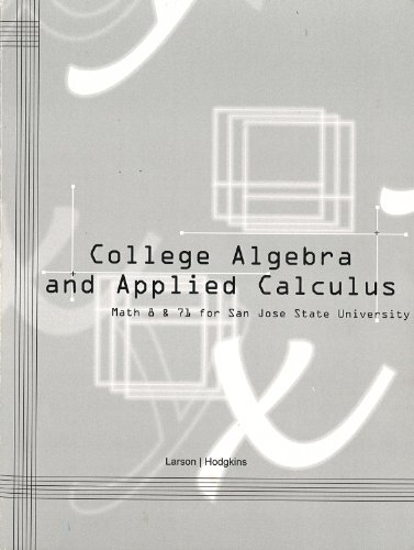 Stock image for COLLEGE ALGEBRA+APPLIED CALC. >CUSTOM< for sale by SecondSale