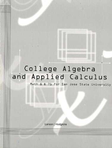 9781285550329: COLLEGE ALGEBRA+APPLIED CALC. >CUSTOM<