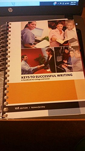 Imagen de archivo de Keys to Successful Writing: A Handbook for College and Career a la venta por BookHolders