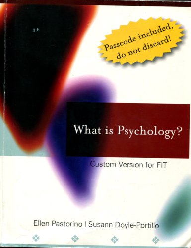 Beispielbild fr What Is Psychology? : Custom Version for FIT zum Verkauf von Better World Books