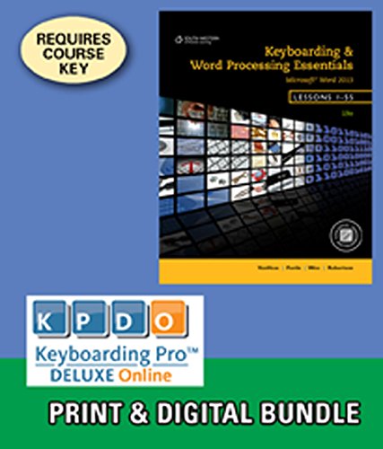 Beispielbild fr Bundle: Keyboarding and Word Processing Essentials, Lessons 1-55, 19th +Keyboarding Pro DELUXE Online Lessons 1-55, 1 term (6 month) Printed Access Card zum Verkauf von SecondSale
