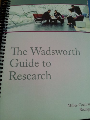 Imagen de archivo de The Wadsworth Guide to Research a la venta por SecondSale