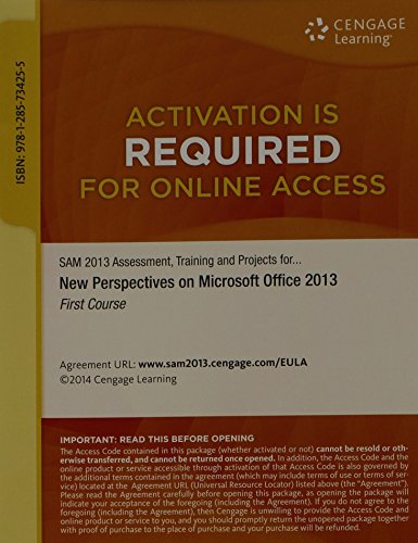 SAM 2013 Assessment, Training, and Projects with MindTap Reader, 1 term (6 months) Printed Access Card for Shaffer/Carey/Parsons/Oja/Finnegan's New Perspectives on Microsoft Office 2013, First Course (9781285734255) by Ann Shaffer; Patrick Carey; June Jamrich Parsons; Dan Oja; Kathy T. Finnegan