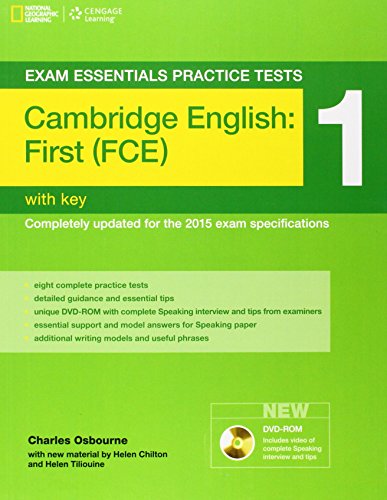 Beispielbild fr Exam Essentials Practice Tests: Cambridge English First 1 with Key and DVD-ROM: Cambridge First Practice Tests 1 W/Key + DVD-ROM (Exam Essentials: Cambridge First Practice Tests) zum Verkauf von AwesomeBooks