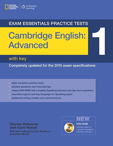 Beispielbild fr Exam Essentials Practice Tests: Cambridge English Advanced 1 with Key and DVD-ROM zum Verkauf von WorldofBooks