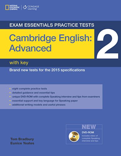 Imagen de archivo de Cambridge English Advanced 2 (CAE) EXAM ESSENTIALS PRACTICE TEST with key a la venta por LIBRERIA PETRARCA