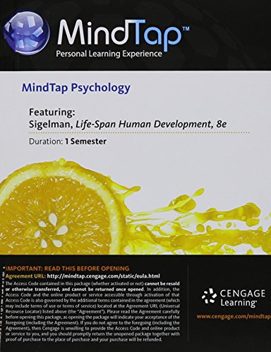 9781285748979: Mindtap 1 Semester Access Code for Life-Span Human Development