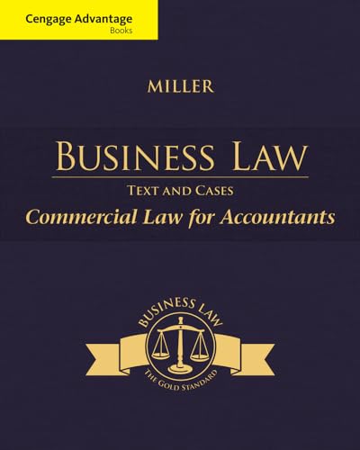 Imagen de archivo de Cengage Advantage Books: Business Law: Text & Cases - Commercial Law for Accountants a la venta por Ergodebooks