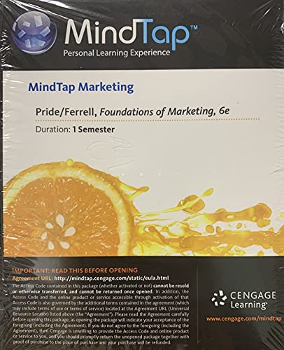 9781285778525: MindTap Access Card for Foundations of Marketing, 6e 9781285778525